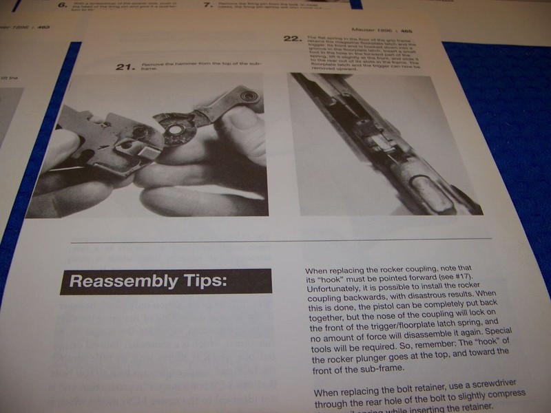 MAUSER 1896 (9MM) & RUGER LC-9 (9MM) ..FIELD STRIP & REASSEMBLY/SPECS (236MM) gallery
