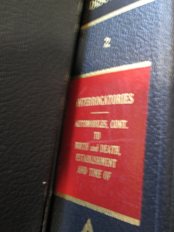 Benders Forms of Discovery Vol 2 Interrogatories Law Statute Book Reference