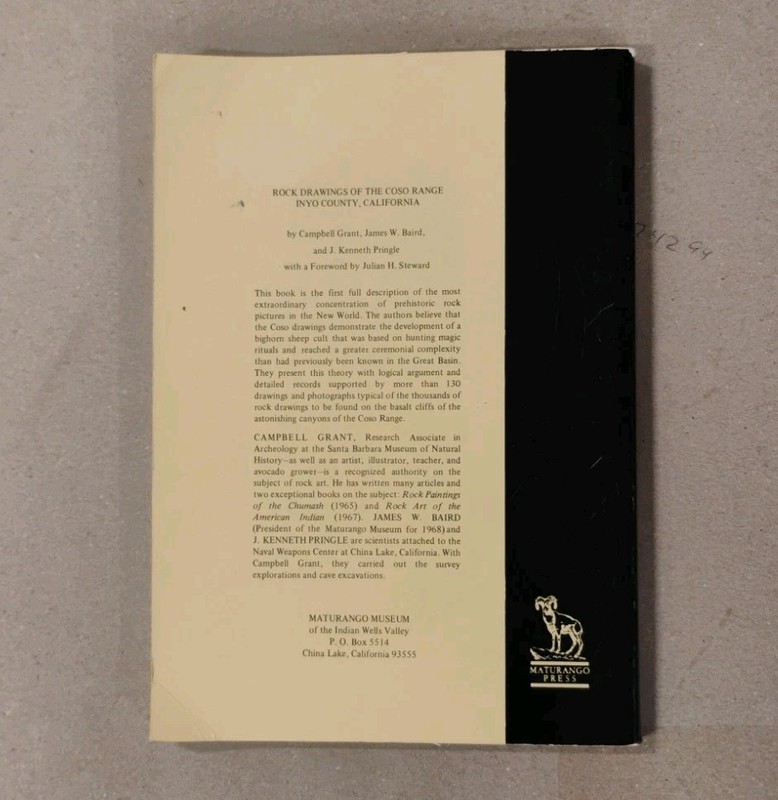 1969 Rock Drawings of the Coso Range Campbell Grant 1st Maturango PB (D26) gallery