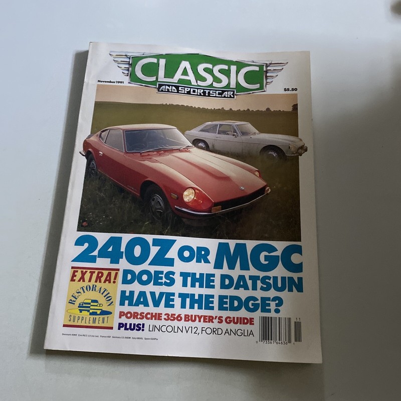 1991 November Classic And Sportcar Magazine, 24OZ Or MGC? (MH611)