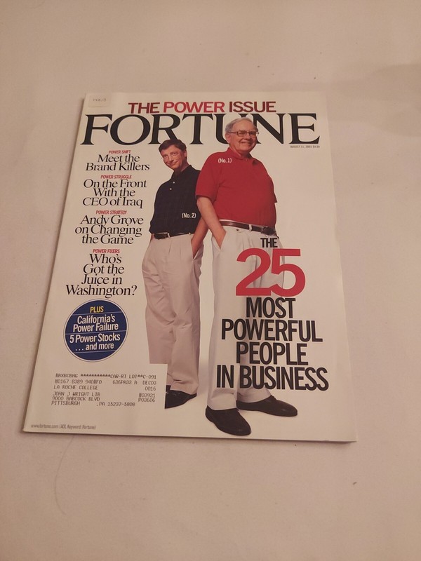 2003 August 11, FORTUNE Magazine, 25 Most Powerful People In Business (CP387)
