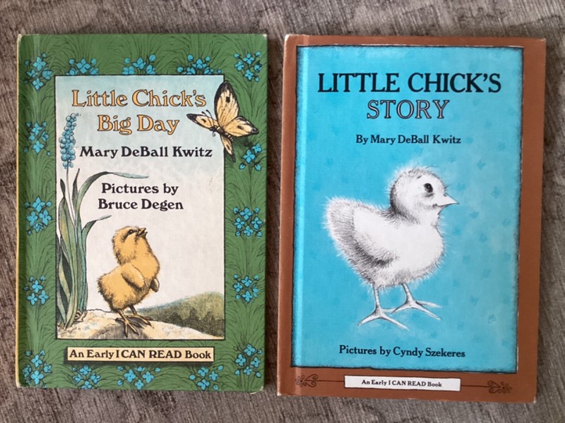 Little Chick’s Story/Little Chick’s Big Day,Kwitz lot/2 Vintage I Can Read Books