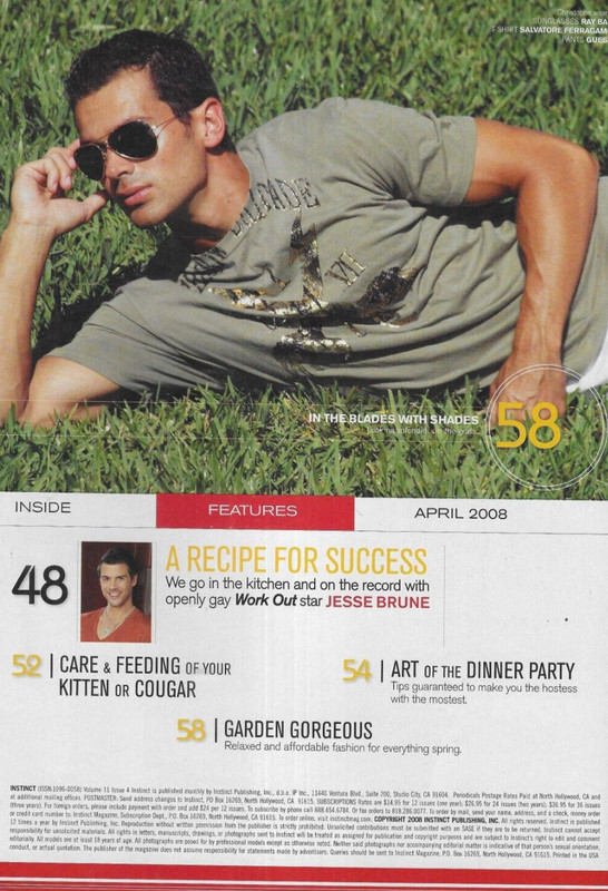 Instinct Magazine Jesse Brune Fashion Going Green San Juan Joan Rivers 2008 gallery