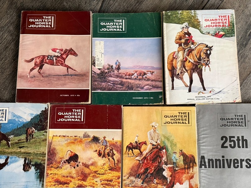 QUARTER HORSE JOURNAL 1973 Magazine 11pc Lot Western Riding Equestrian Barn gallery