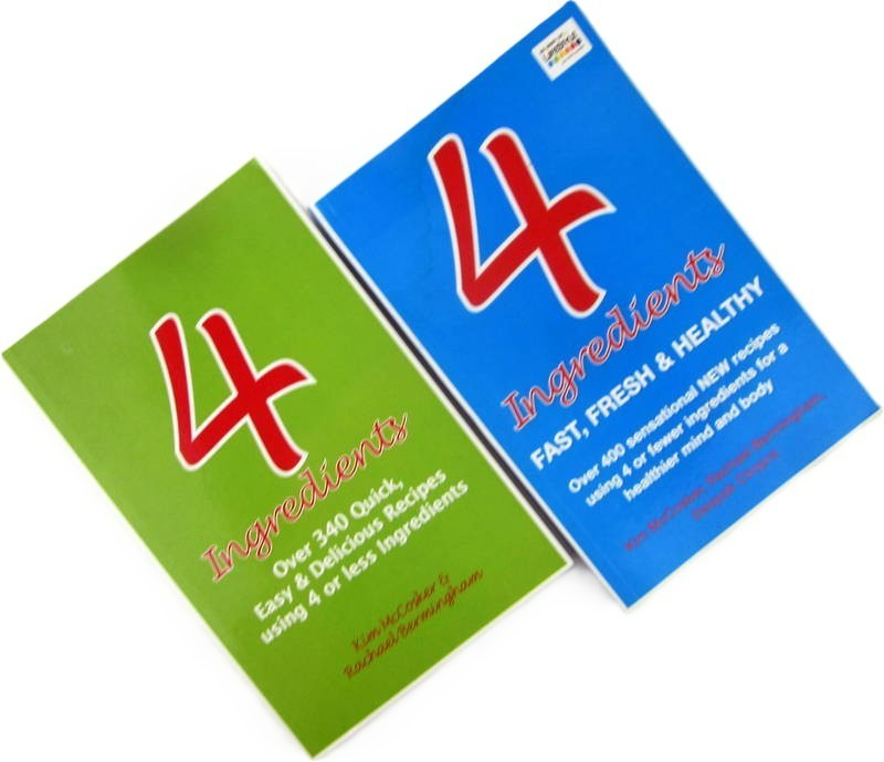2 x 4 Ingredients Book Bundle Fast Fresh Healthy Quick Easy Delicious Recipes