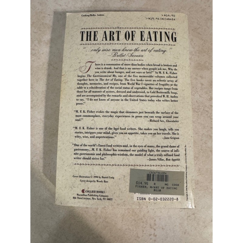 The Art of Eating M.F.K. Fisher Collier Books 1990 Pbk Gastronomy Anthology gallery