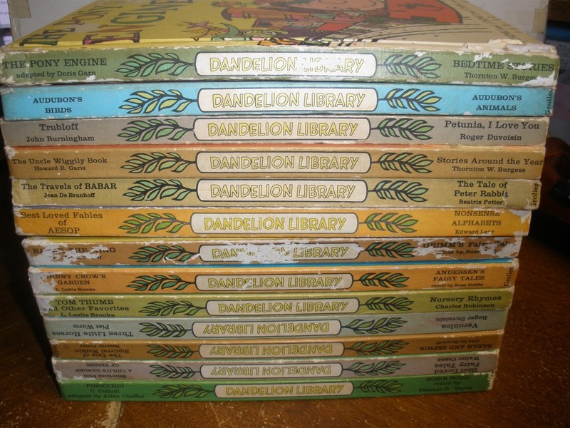 Lot of 13 Vintage 2 in 1 Dandelion Library Books HC 26 stories