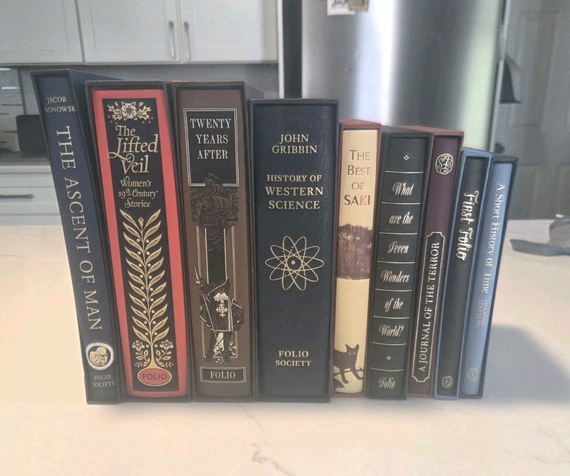 Folio society Book LOT of 9 Hardcover Books w/Slip – Modern REPRINTS 2002-2007