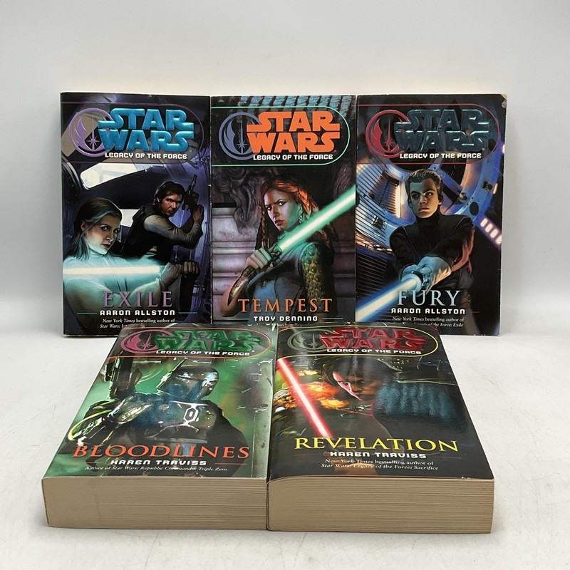 STAR WARS LEGACY OF THE FORCE EXILE TEMPEST FURY BLOODLINES REVELATION DEL REY