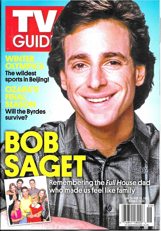 TV GUIDE-1/2022-BOB SAGET-WINTER OLYMPICS-OZARK-NO MAILING LABEL