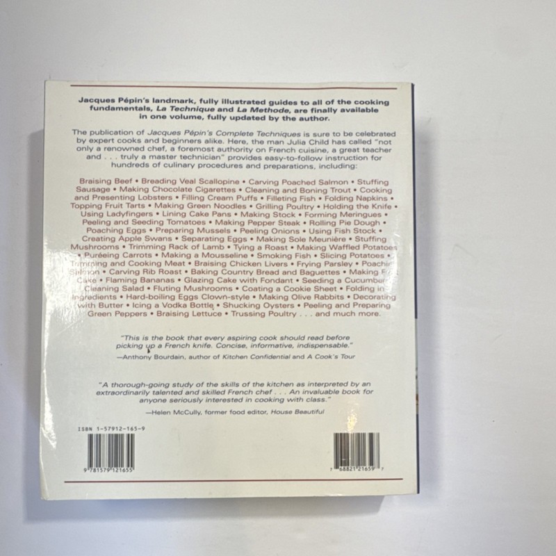 Black Dog & Leventhal Jacques Pépin Complete Techniques Hardcover Cookbook 2001 gallery