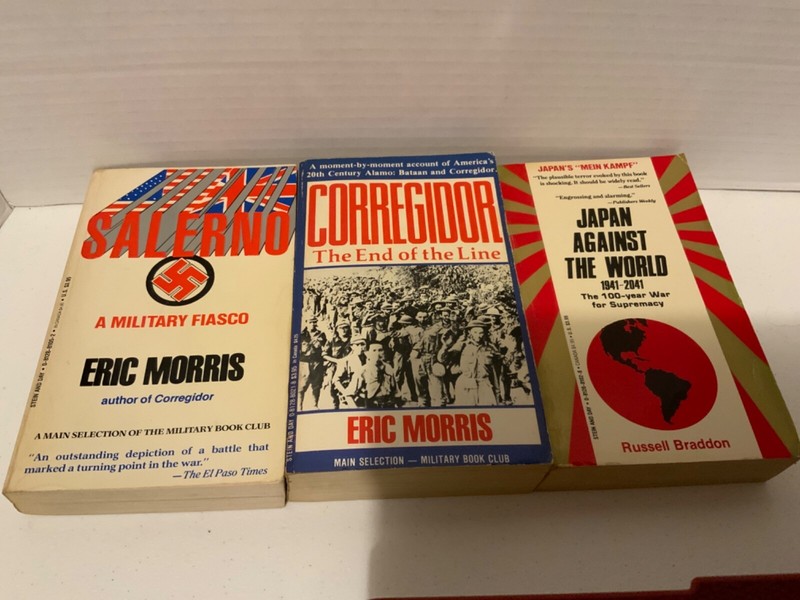 LOT OF 3 ERIC MORRIS RUSSELL BRADDON WORLD WAR II STEIN AND DAY NONFICTION