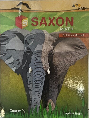 Saxon Math Course 3 Solutions Manual 2018 8th Grade 8