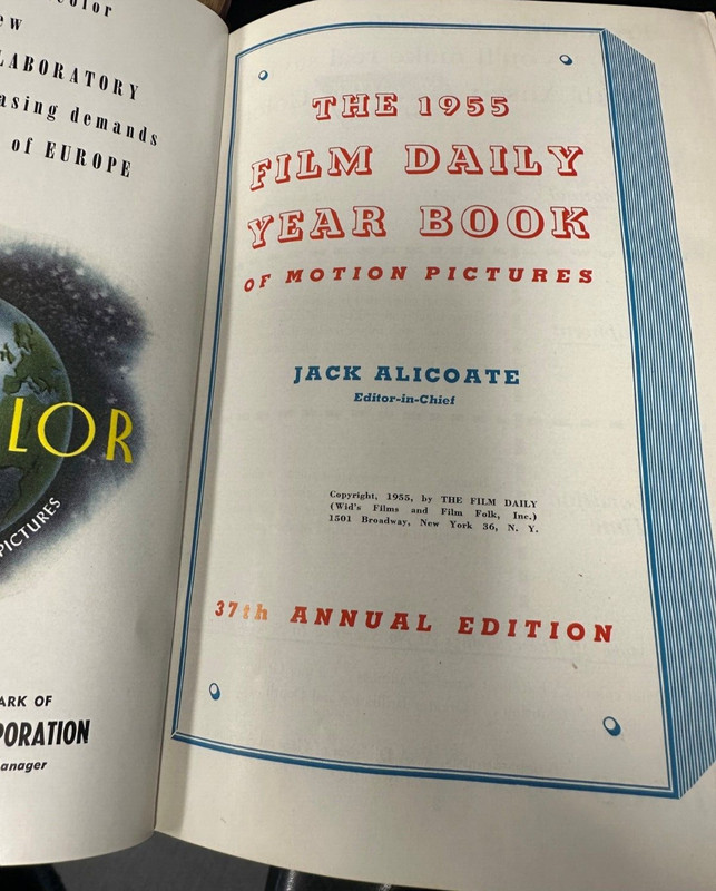 1955 THE FILM DAILY YEAR BOOK OF MOTION PICTURES 1264 PAGES gallery