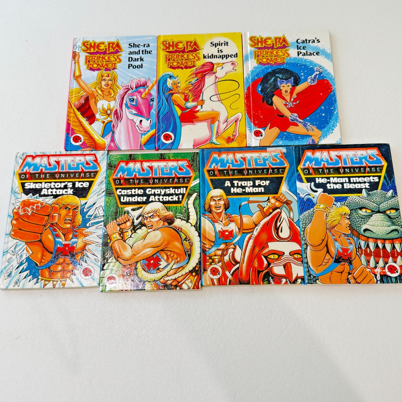 Vintage He-Man & She-Ra .Masters Of The Universe Ladybird Books Lot of 7 books .