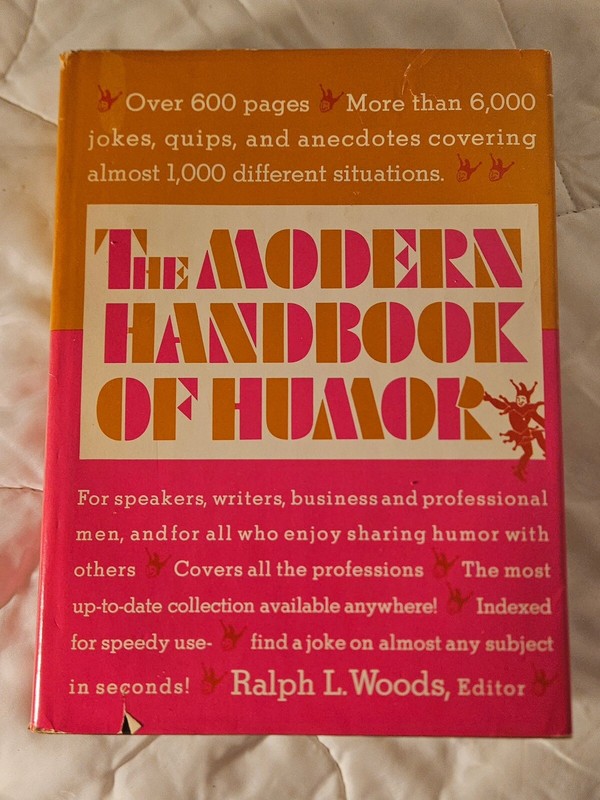 The Modern Handbook of Humor 600 PAGES – MORE THAN 6,000 JOKES HCDJ, 1967