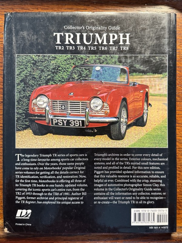 Triumph TR2, TR3, TR4, TR5, TR6, TR7, TR8 (Collector's Originality Guide) gallery