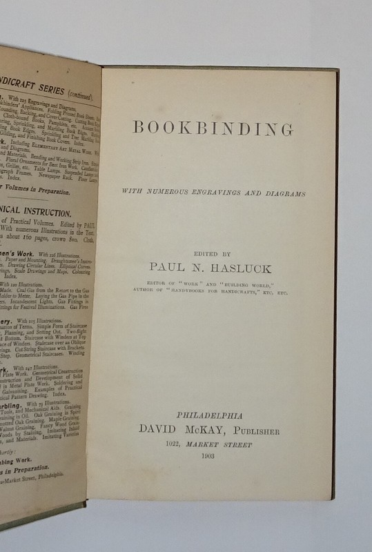 Bookbinding with Numerous Engravings and Diagrams, Paul N Hasluck, 1903 1st Ed gallery