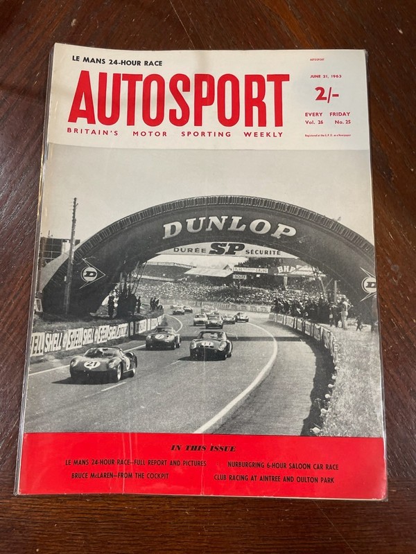 AUTOSPORT Magazine – June 21, 1963 – Very Good Condition