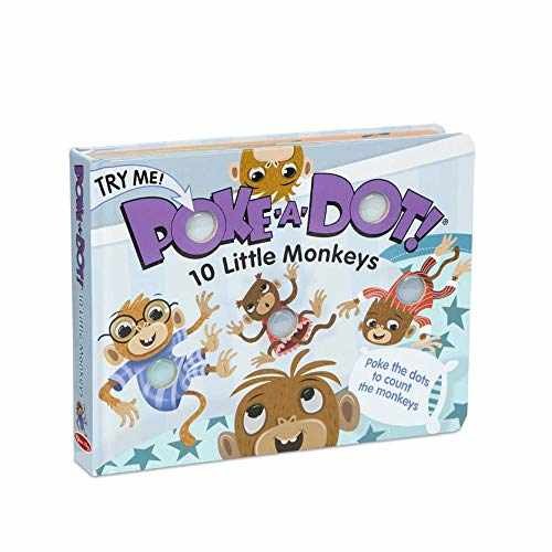 Poke-a-Dot: 10 Little Monkeys – Board book, by Melissa & Doug LLC – Acceptable