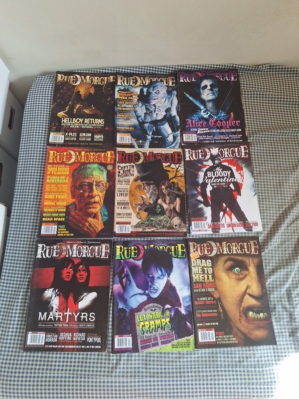 Lot Of 9 Rue Morgue Magazines 80 81 82 83 85 86 87 88 89 Horror 2008 2009