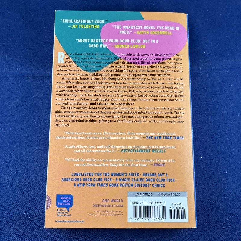 Detransition, Baby : A Novel by Torrey Peters (2021, Trade Paperback) gallery