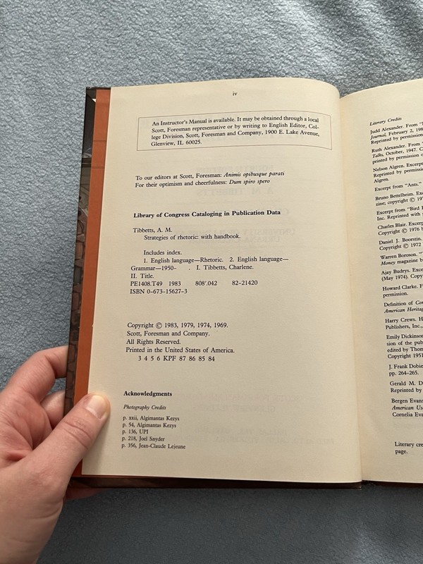Strategies of Rhetoric with Handbook: Charlene Tibbetts and A. M. Tibbetts 4th gallery