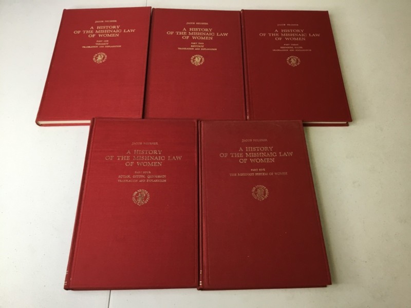 A History of The Mishnaic Law of Women. Neusner, Jacob. HC, 5 Volume Set
