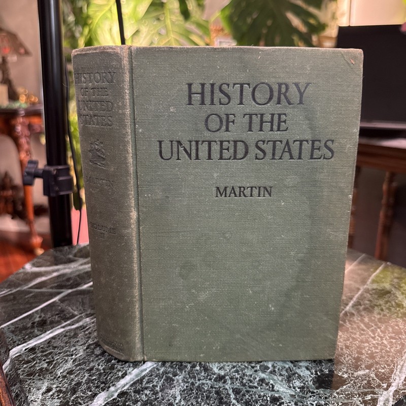 Canvas History US Vol II Book Illustrated Martin Junk Journal Ephemera 1931