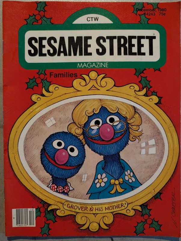 Sesame Street Magazine December 1980. Families. Amazing Condition. Grover. Bert