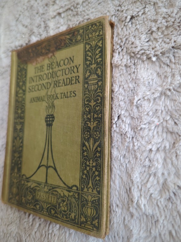Antique Book Beacon Introductory Second Reader Animal Folk Tales James Fassett gallery