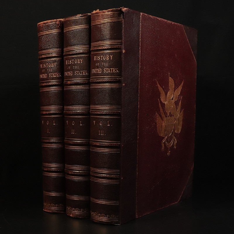 c1875 3vol Cassell’s History Of The United States Antique History Book Set