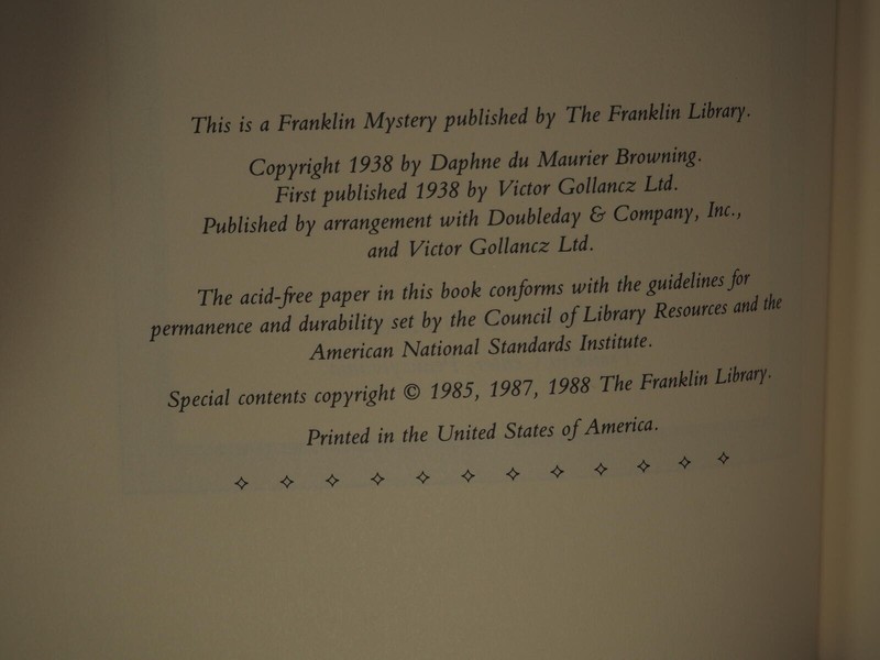 Franklin Library Rebecca by Daphne du Maurier – Leather Collector’s Edition gallery