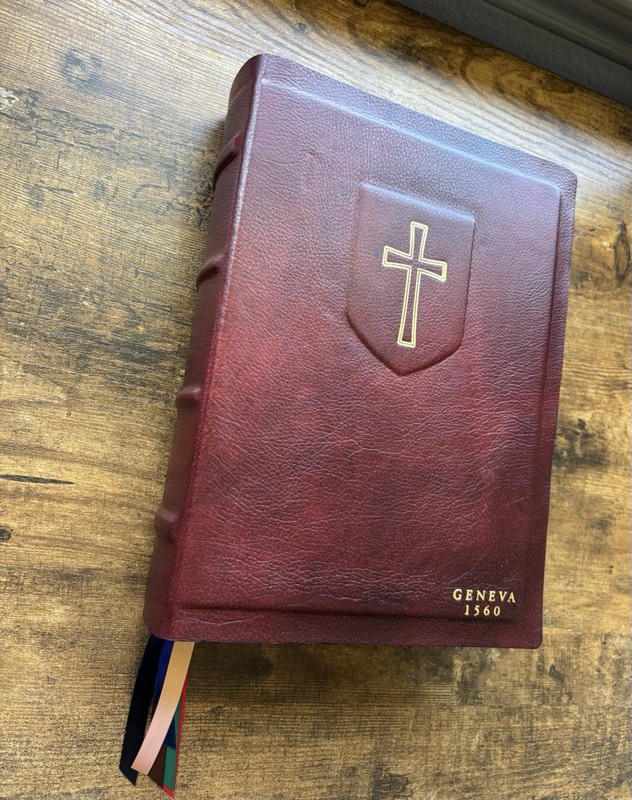 Rare Geneva Bible 1560 Facsimile Custom Handbound Genuine Leather Bible