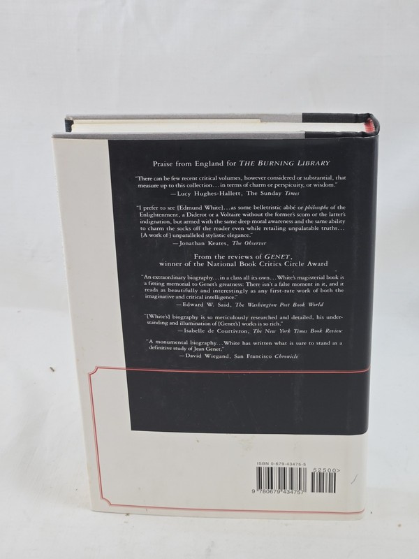 The Burning Library Essays Edmund White 1994 Alfred A Knopf Hardcover w/ Dust gallery