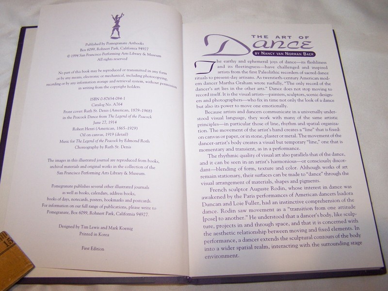 THE ART OF DANCE Journal SAN FRANCISCO PERFORMING ARTS LIBRARY & MUSEUM gallery