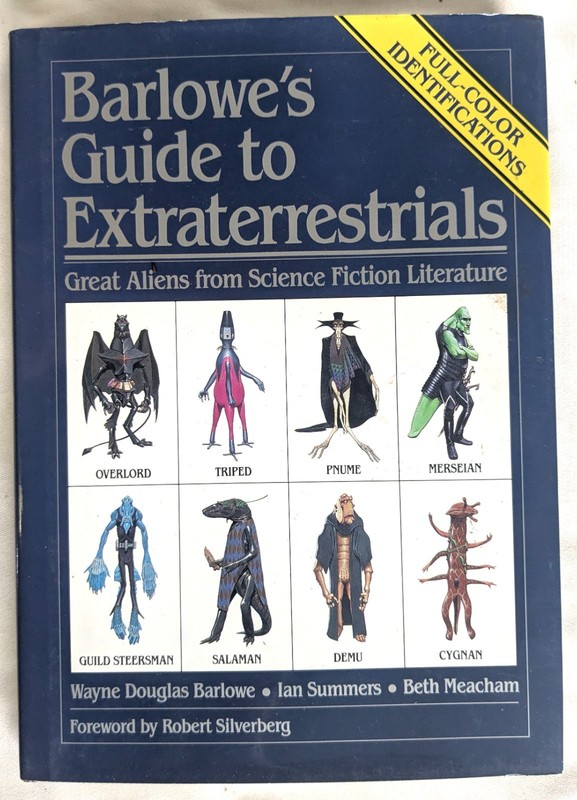 Barlowe’s Guide to Extraterrestrials Science Fiction Art HC 1987 Illustrated VG
