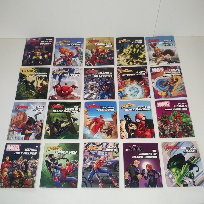 20 Marvel Mini Comics Avengers Spiderman Black Widow Superheroes