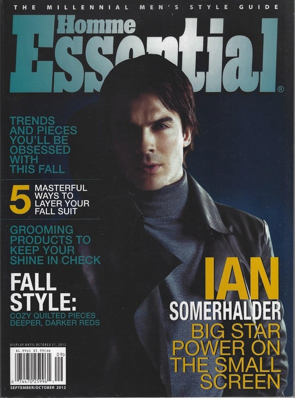 Ian Somerhalder Essential Homme Magazine September October 2012