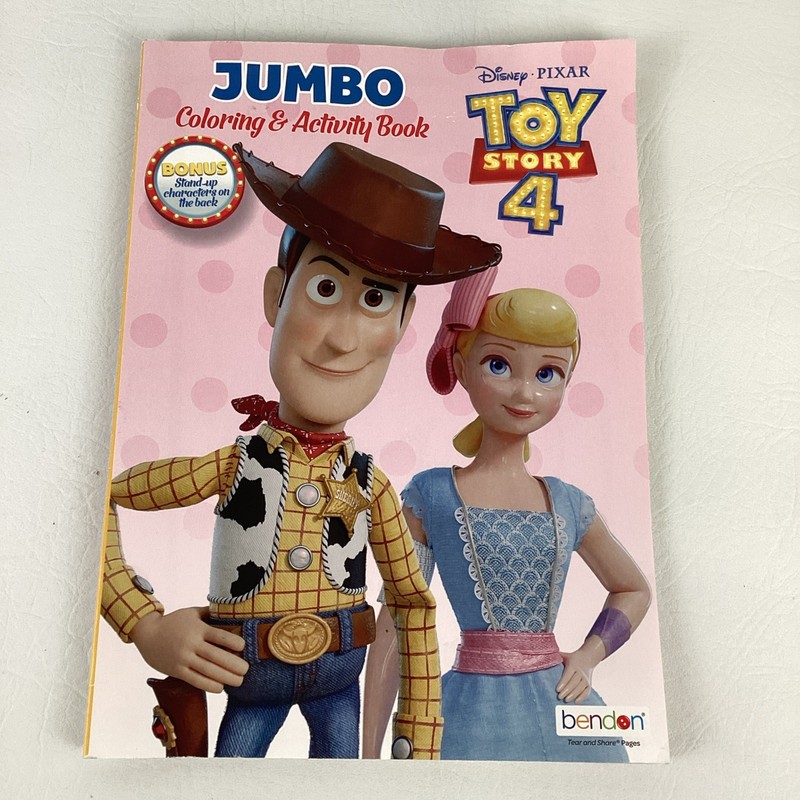 Disney Pixar Toy Story Coloring Activity Book Bonus Stand Up Woody Buzz Bo Peep