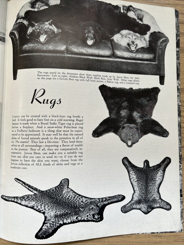 " GAME TRAILS" MEMOIRS OF A THOUSAND SPORTSMEN, 1939, JONAS BROS. TAXIDERMISTS gallery