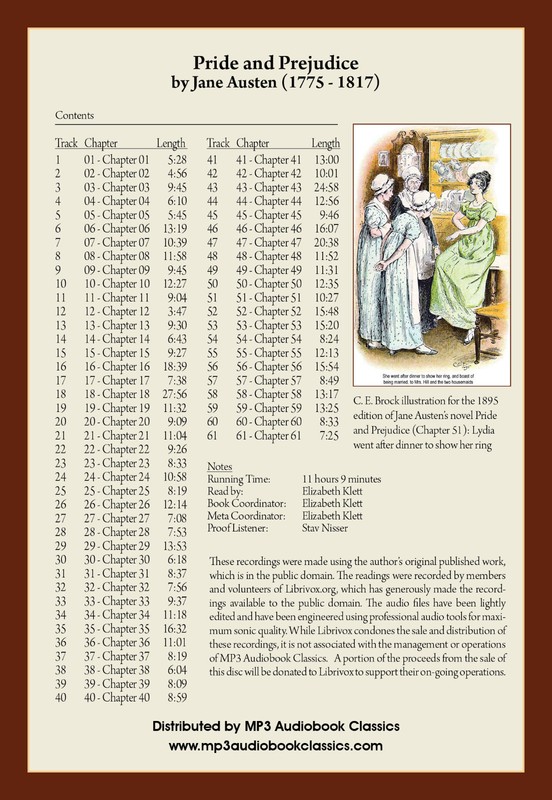 Pride and Prejudice - Unabridged MP3 CD Audiobook in paper sleeve gallery