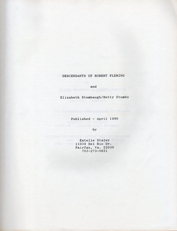 Descendants of Robert Fleming and Elizabeth Stembaugh/Betty Stumbo gallery