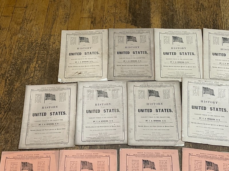 1858 History of the United States J.A. Spencer 22 Volumes Missing #9 PB Vintage gallery