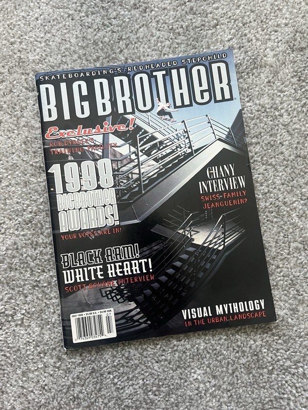 Vintage 90s Big Brother Skateboarding Magazine July 1998 Dyrdek Bourne 38 Chany