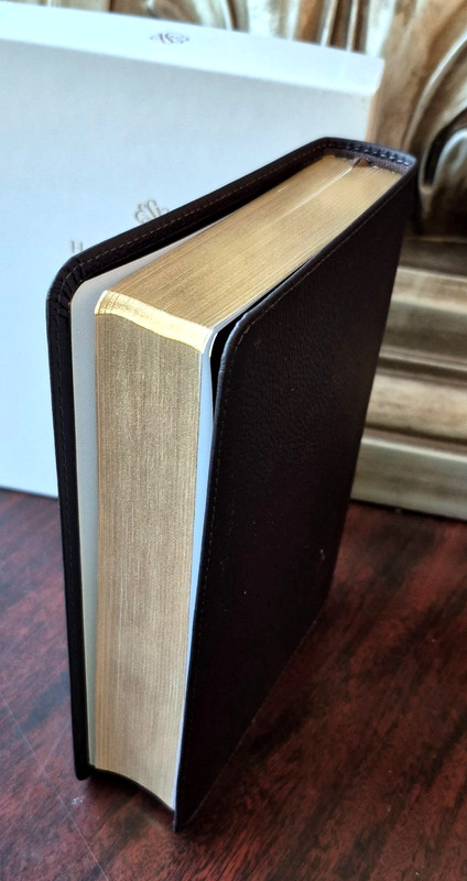 ESV Large Print Compact Bible, Red Letter (Buffalo Leather, Deep Brown) NEW gallery