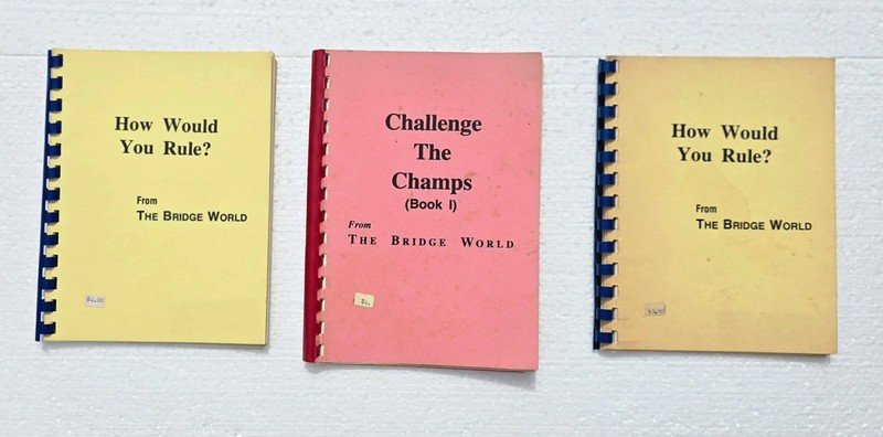 1978 Lot The Bridge World Card Game Spiral Bound Rule and Challenge
