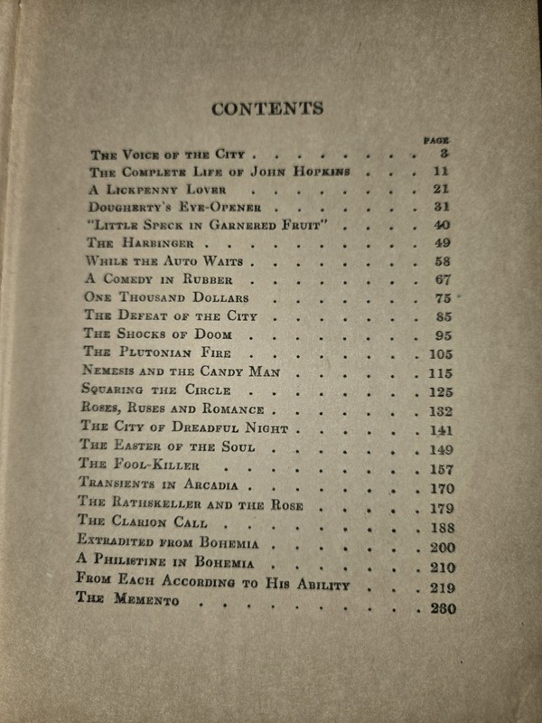 O. Henry The Voice of the City Doubleday, Page & Co 1908 Hardcover English gallery