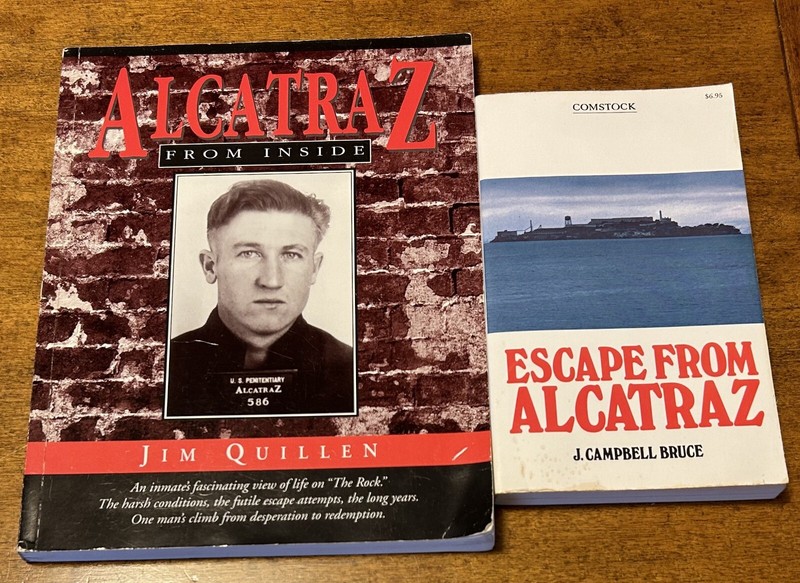 ALCATRAZ PB Book Lot of 2 From the Inside SIGNED by Jim Quillen TPB Escape From