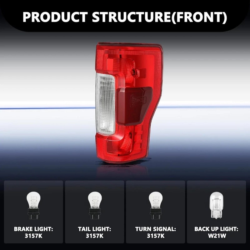 Halogen Tail Light Assembly Compatible with 2017-2019 Ford F250 F350 Super Duty gallery